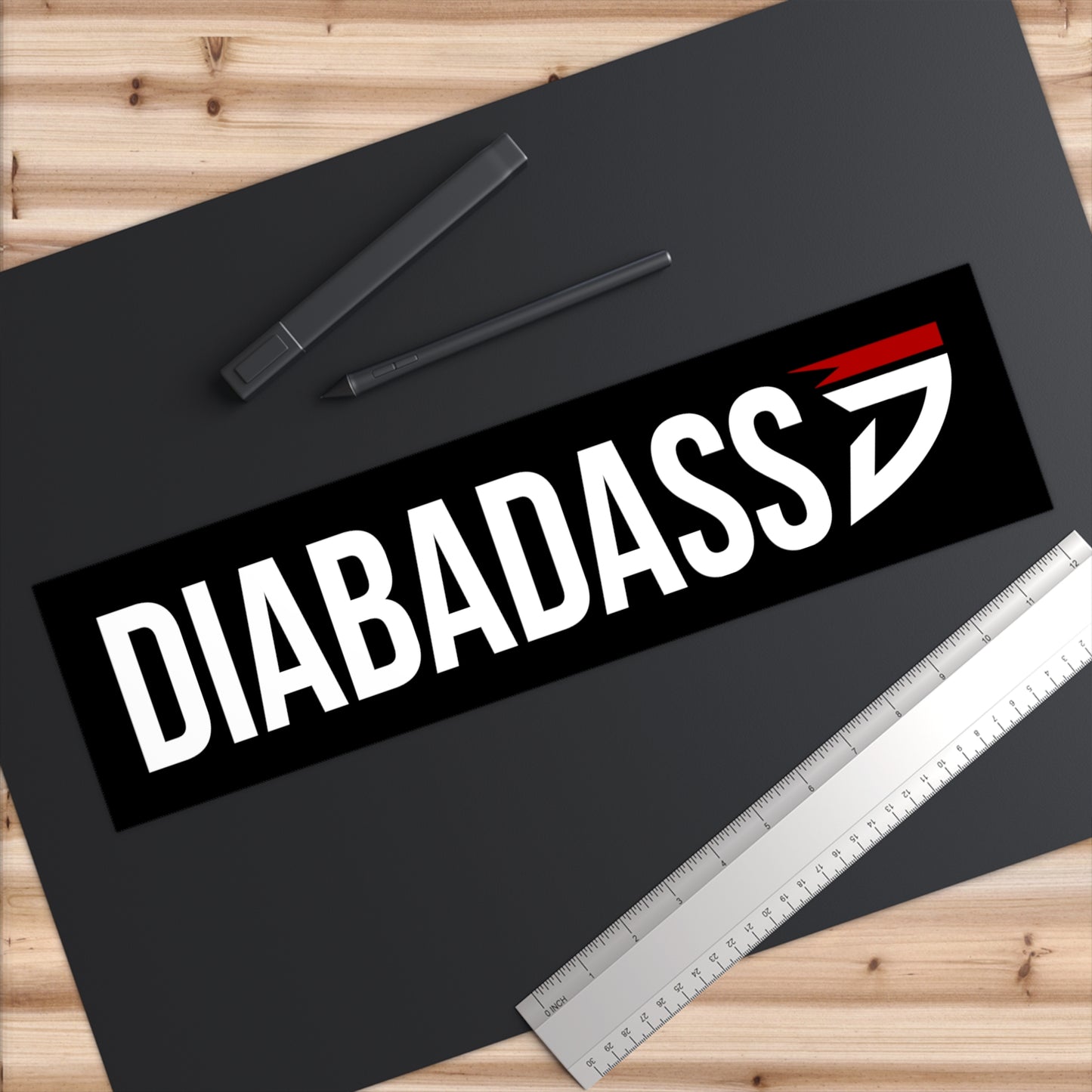 Diabadass Bumper Stickers - Black Font