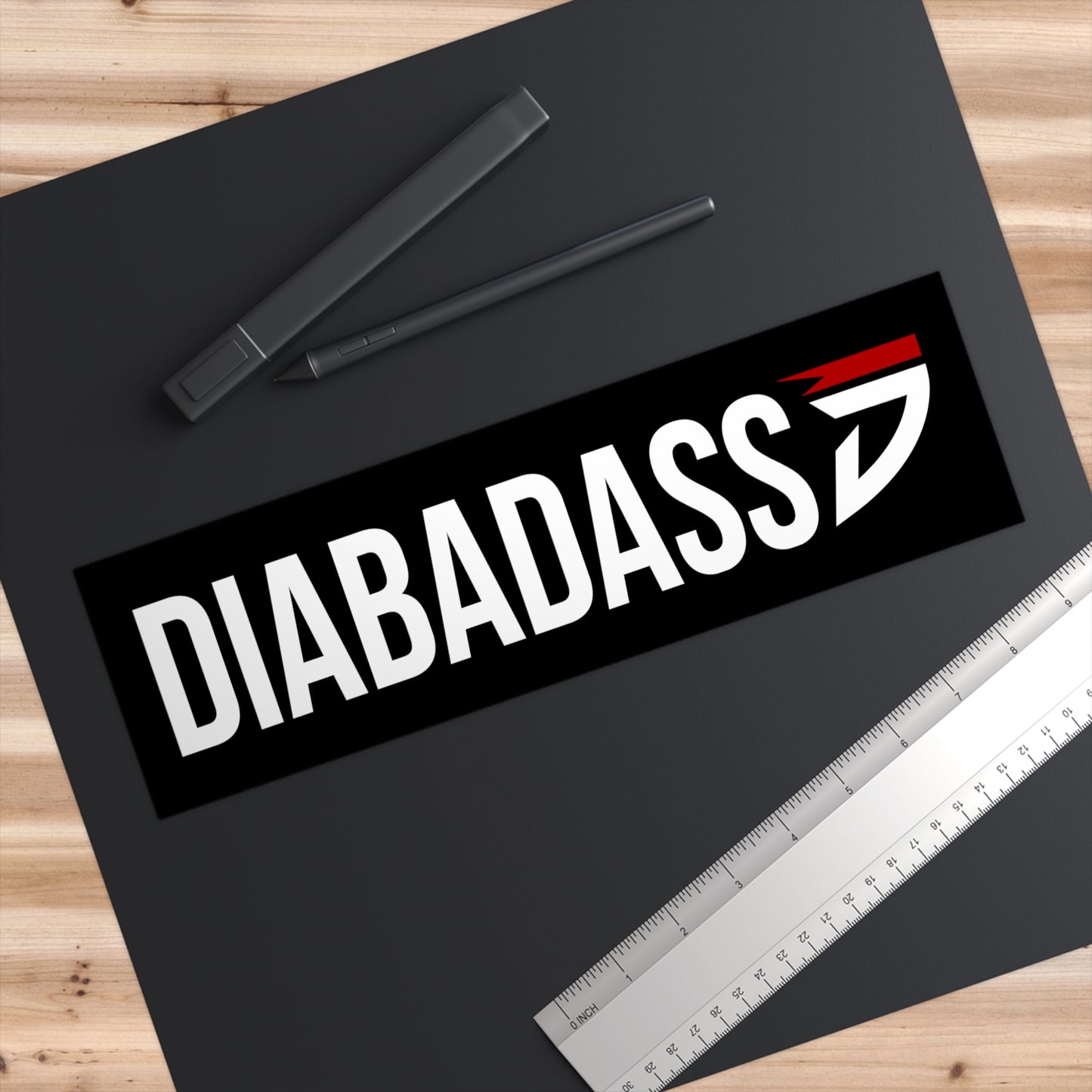 Diabadass Bumper Stickers - Black Font