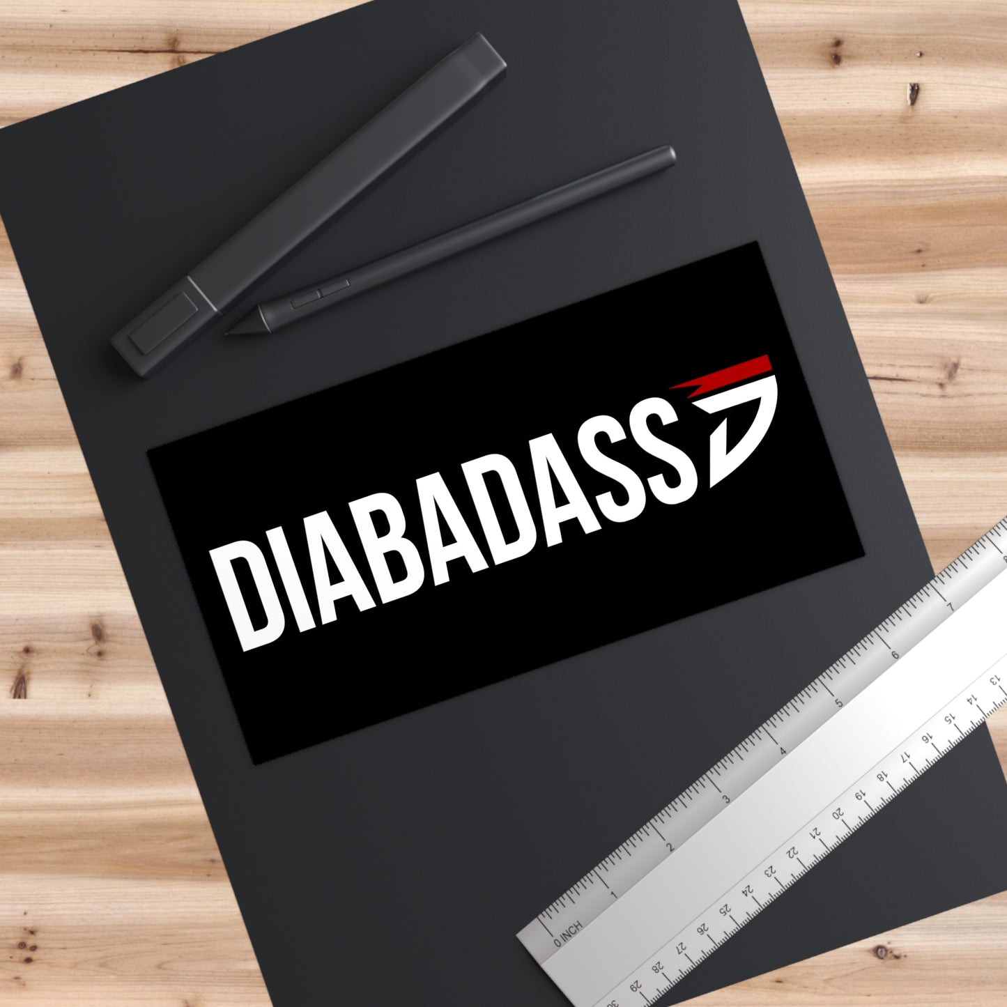 Diabadass Bumper Stickers - Black Font