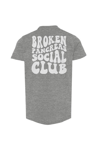 Broken Pancreas Social Club Youth Tee - White