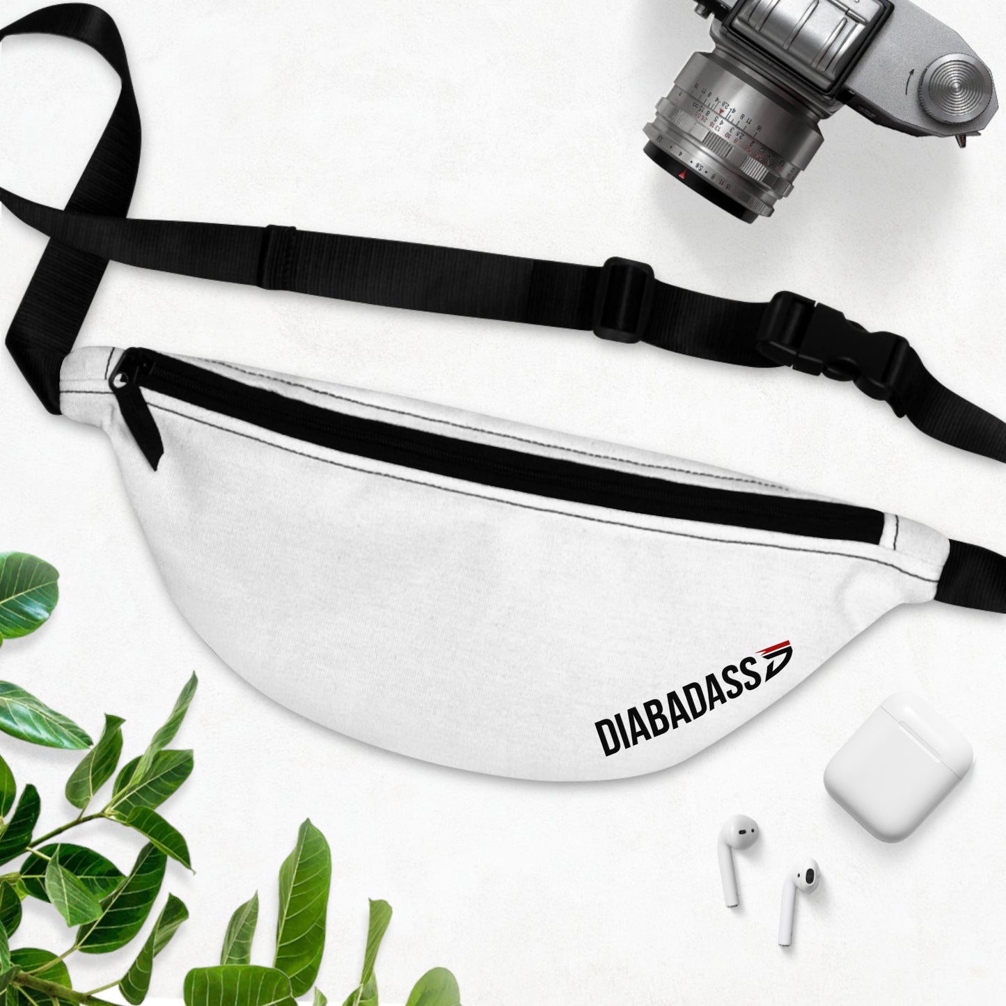 Diabadass Small Fanny Pack - White