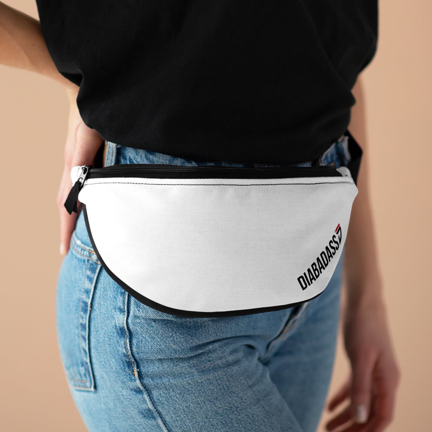 Diabadass Small Fanny Pack - White